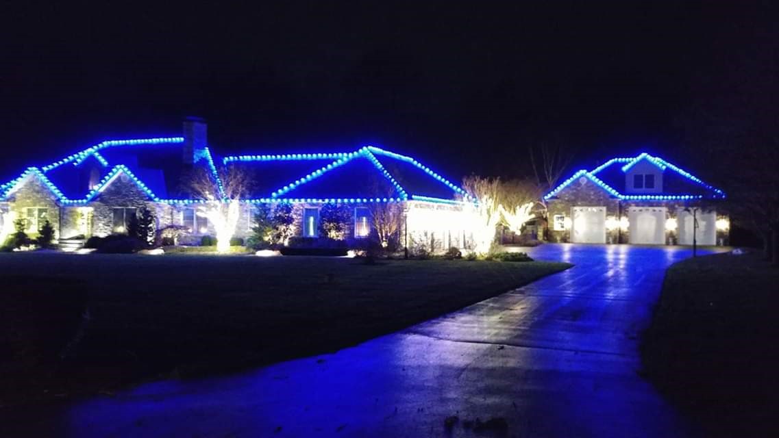Blue Colored Holiday Lighting 