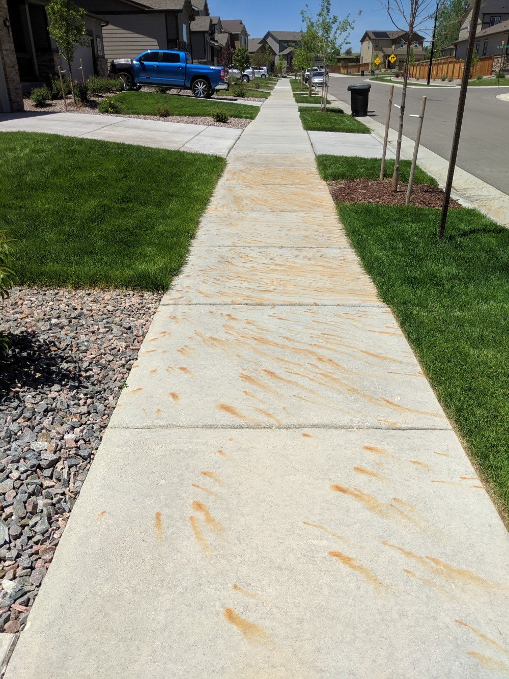 Concrete Rust Stain Removal (After)