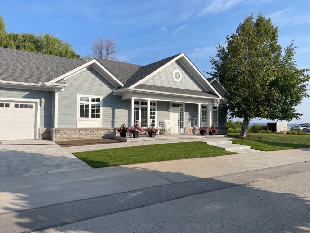 Full Front Hardscape Install