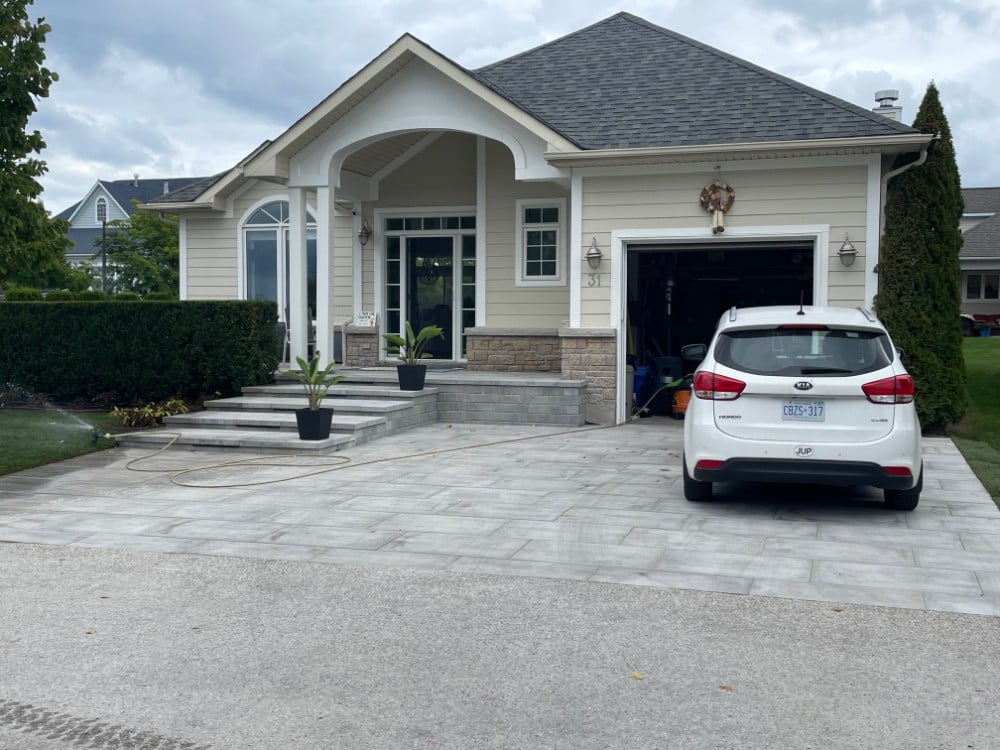 Full Front Hardscape Install