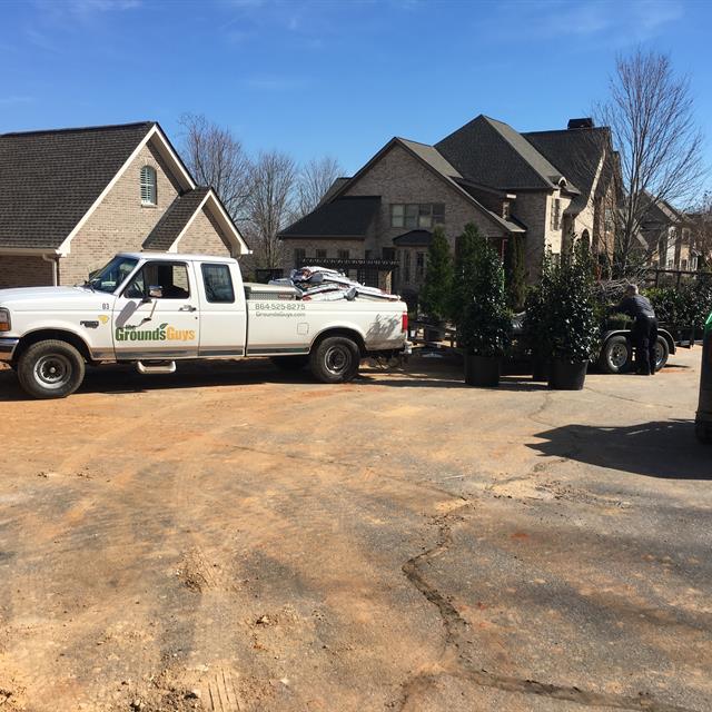 Ground guys coming to clean