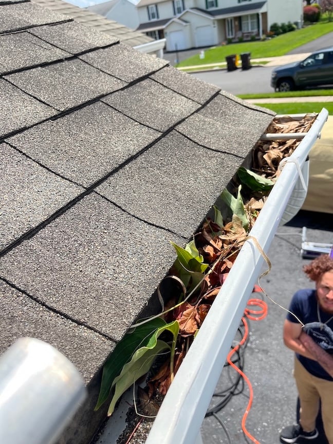 Gutter Clean Out - Before