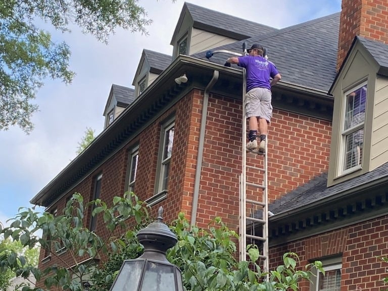 Gutter cleaning professional cleaning gutters in South Charlotte NC