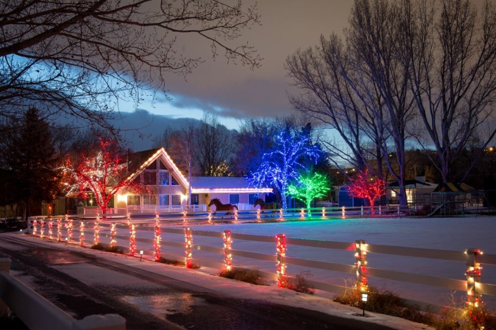 Holiday lights professionally installed in South Charlotte NC