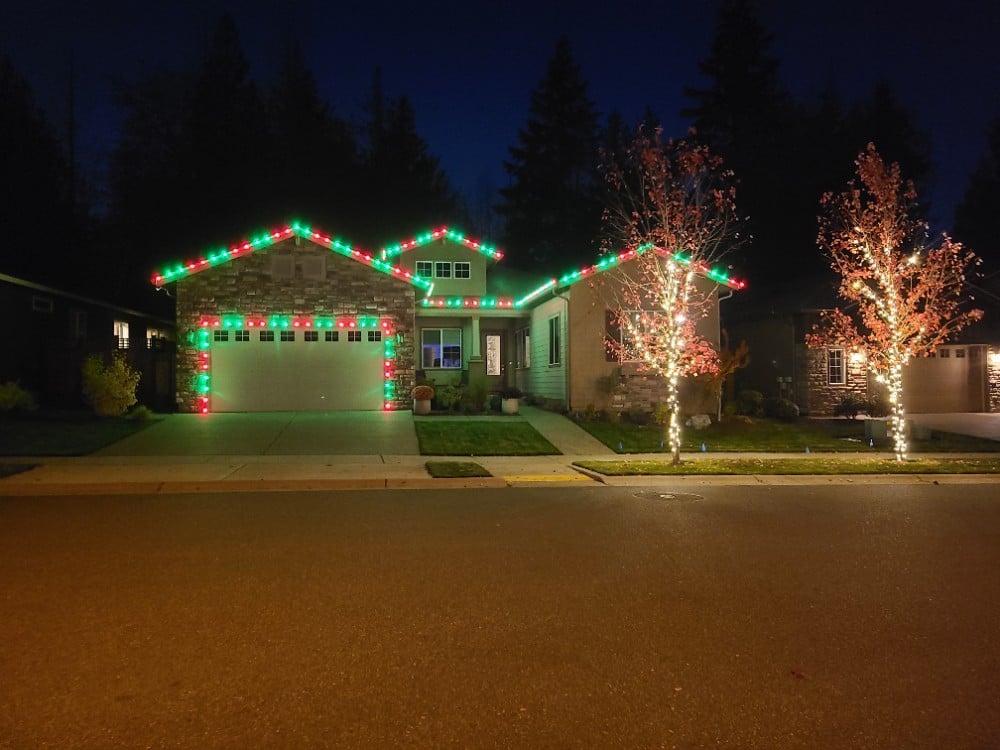 Holiday Light Installation done by The Grounds Guys.