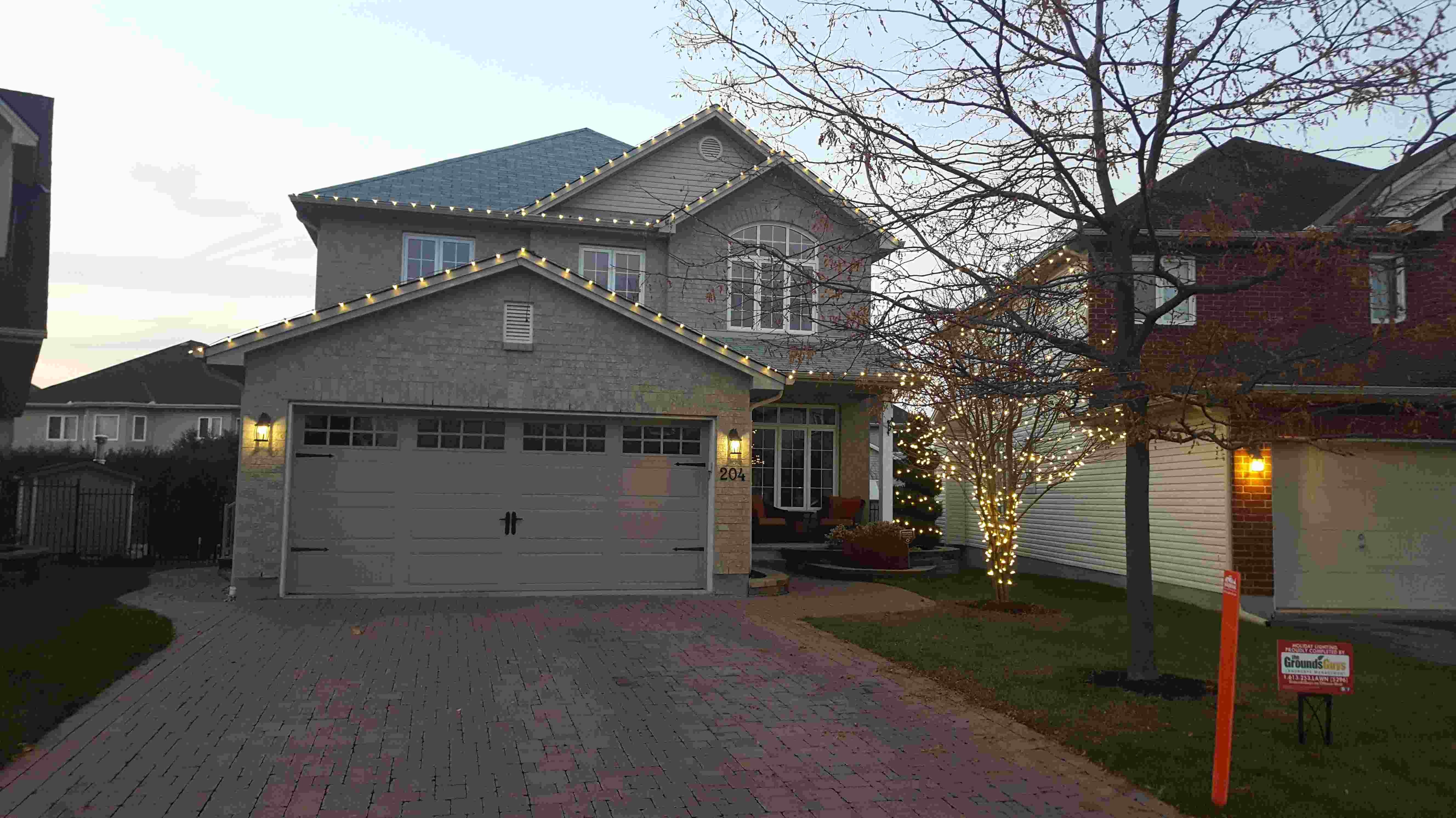 House with holiday lights