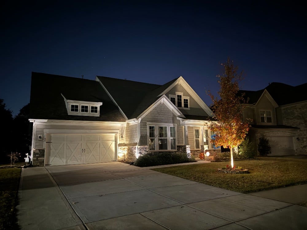 Uplighting in your landscape spaces increases value, safety, and curb appeal to your home.