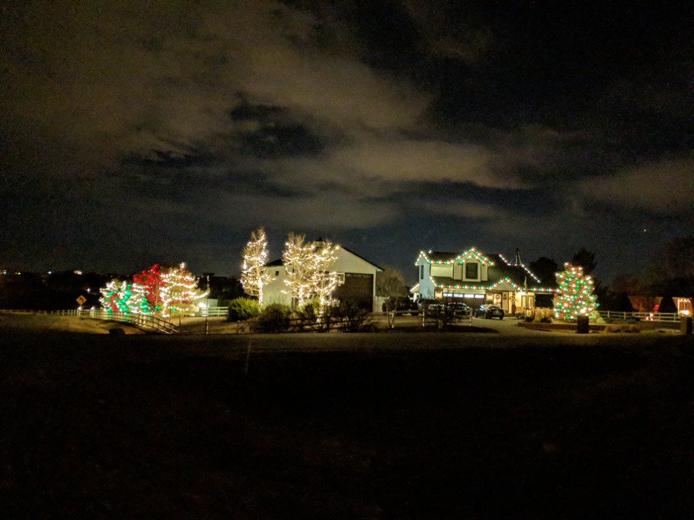 Large residential Holiday Lights display.