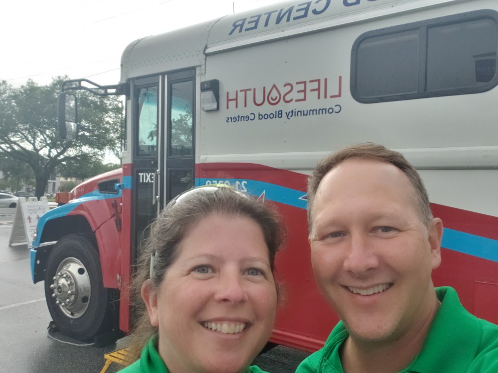 Mosquito Joe owners give blood donations in Mobile