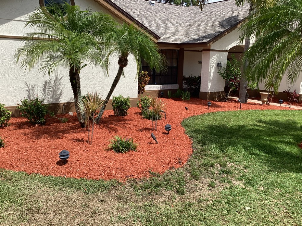 Mulch refresh in Tarpon Springs