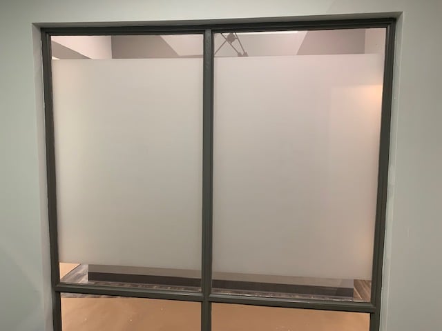 Installation of Privacy Frosted film to provide privacy in a Doctor's office