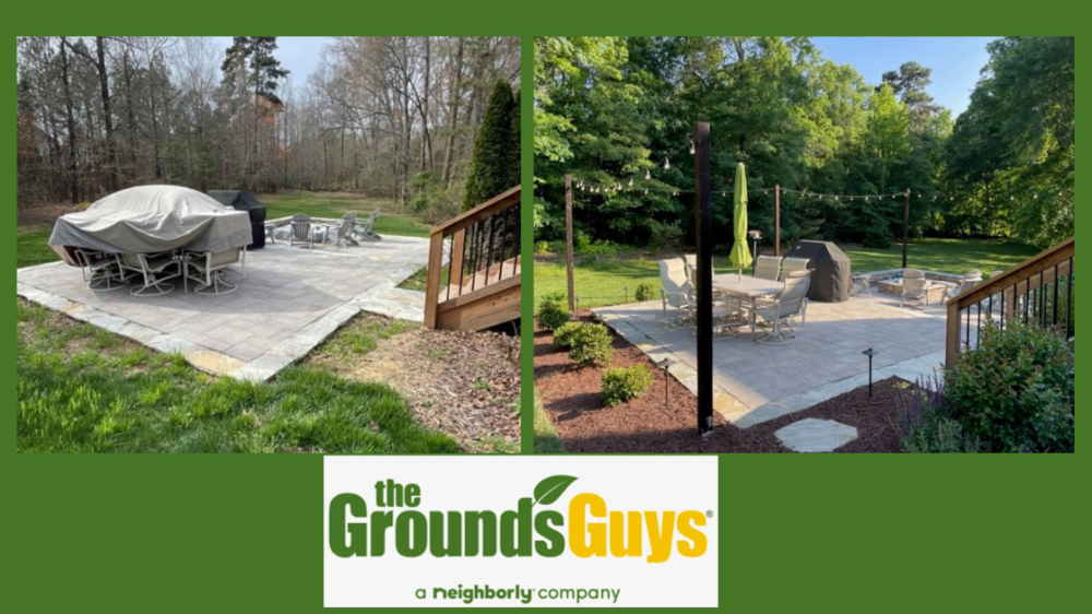 Patio landscaping before and after