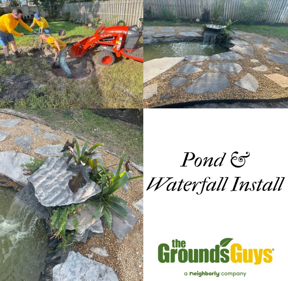 Water feature install in Tarpon Springs