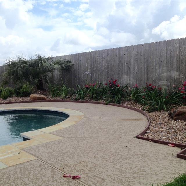 Side view of Pool with beautiful plantation