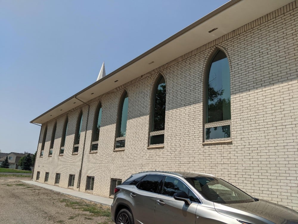 Solar film application for church