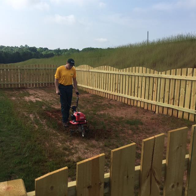 Someone is cleaning the Lawn