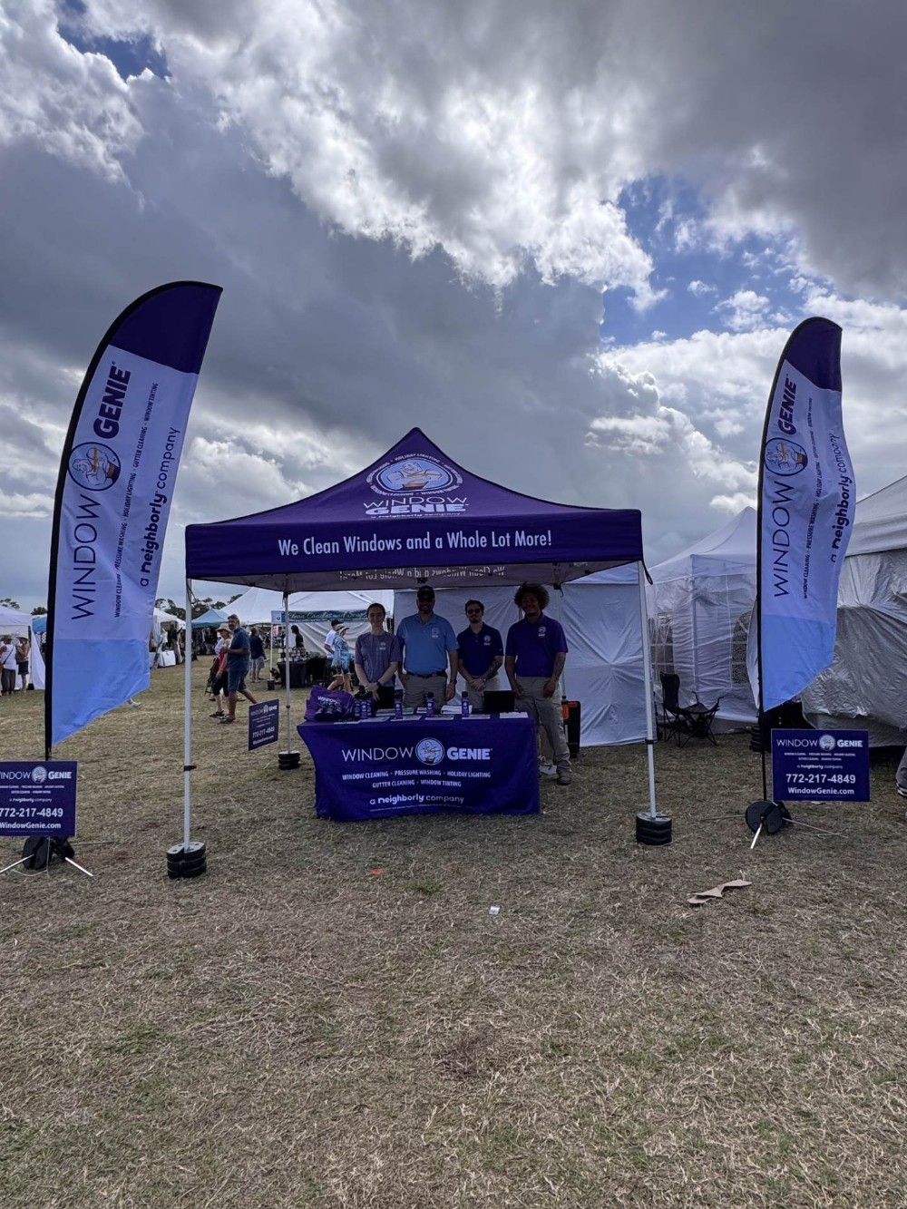 Team Vero representing Window Genie out in the community! We love connecting with our neighbors, sharing what we do, and bringing our services right to your doorstep. Proud to serve and support the local community every day.