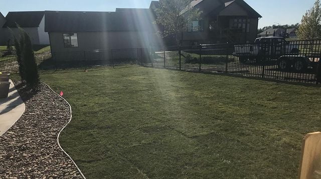 The Grounds Guys of East Wichita sod installation