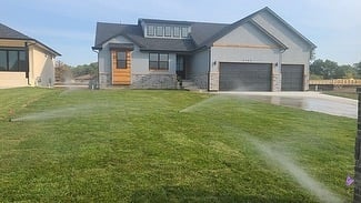 watering the lawn