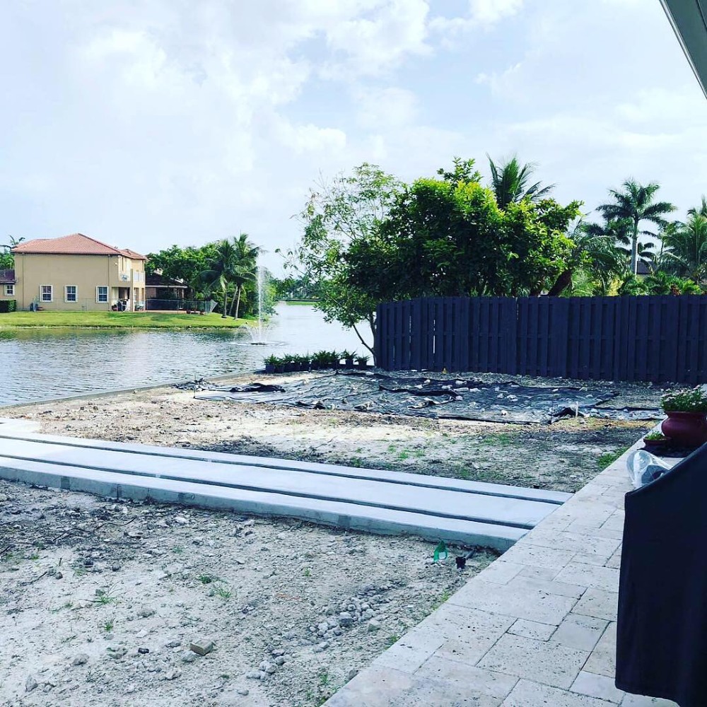 Walled lakeside Property