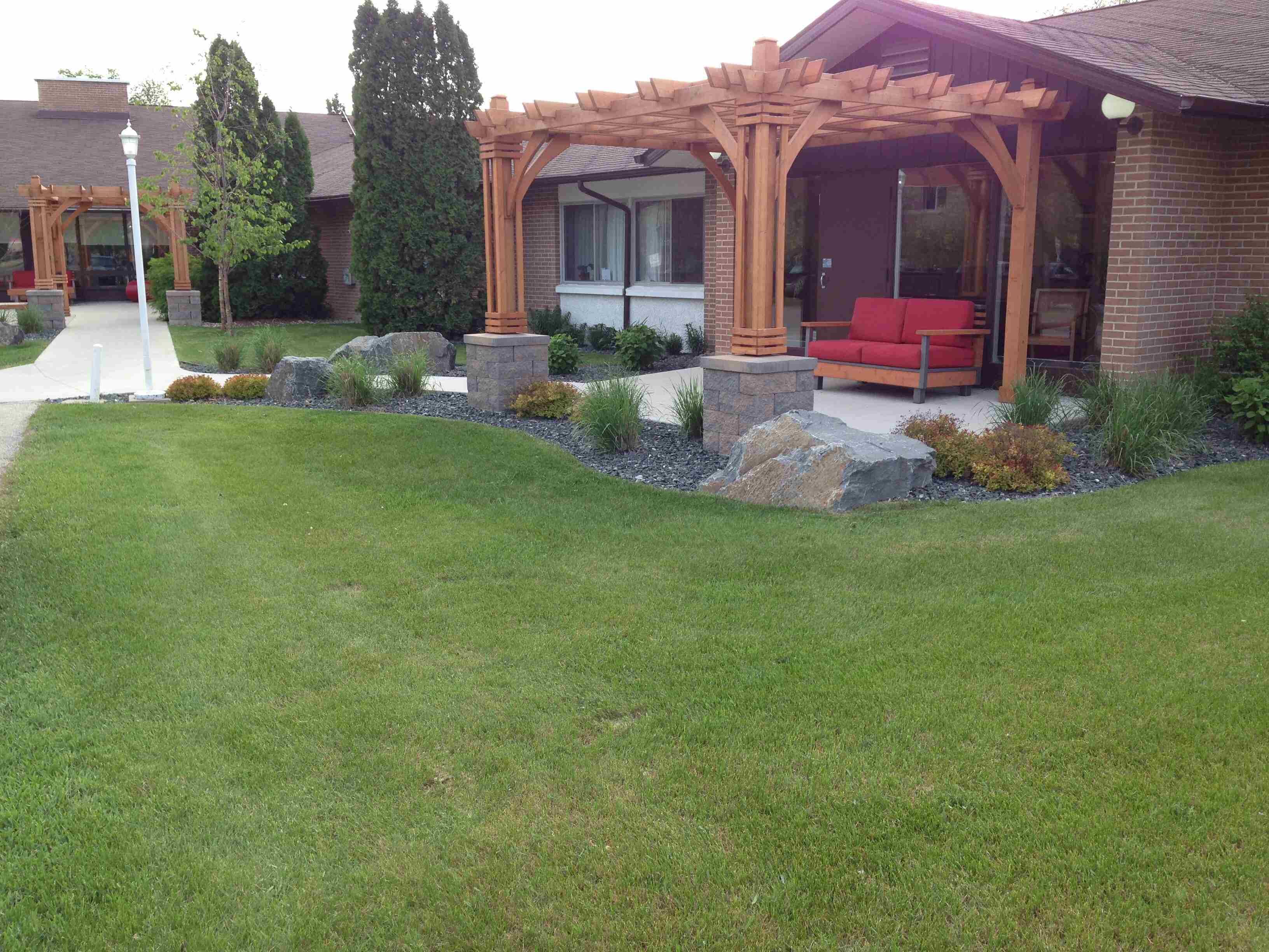 Well maintained lawn