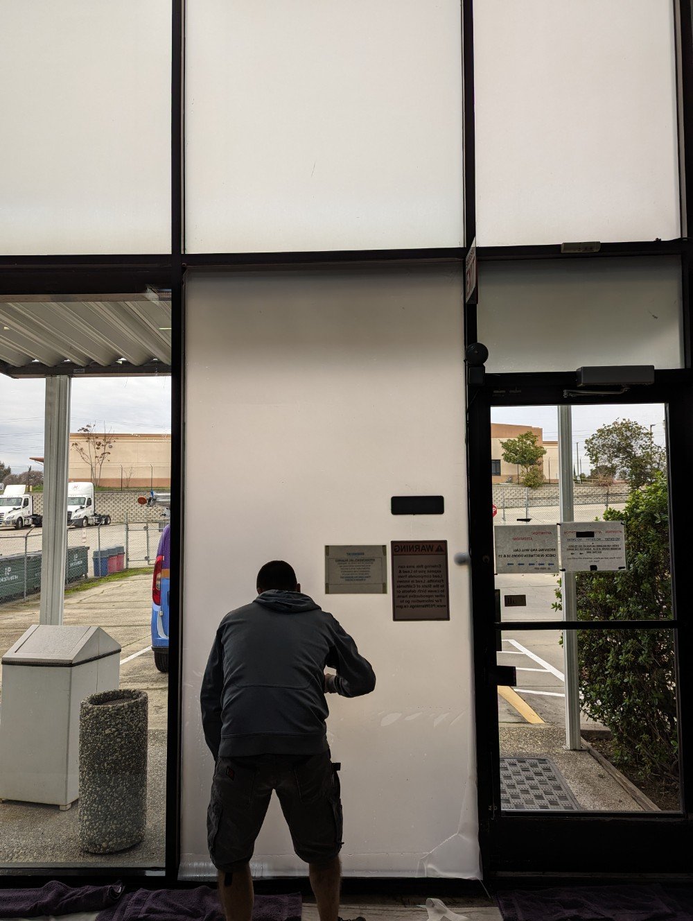 Our Tech installing Privacy Film that does not block the incoming light.