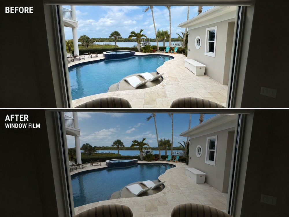 Window film for comfort, privacy, and protection.