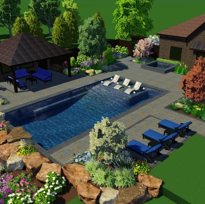 Summertime landscape design