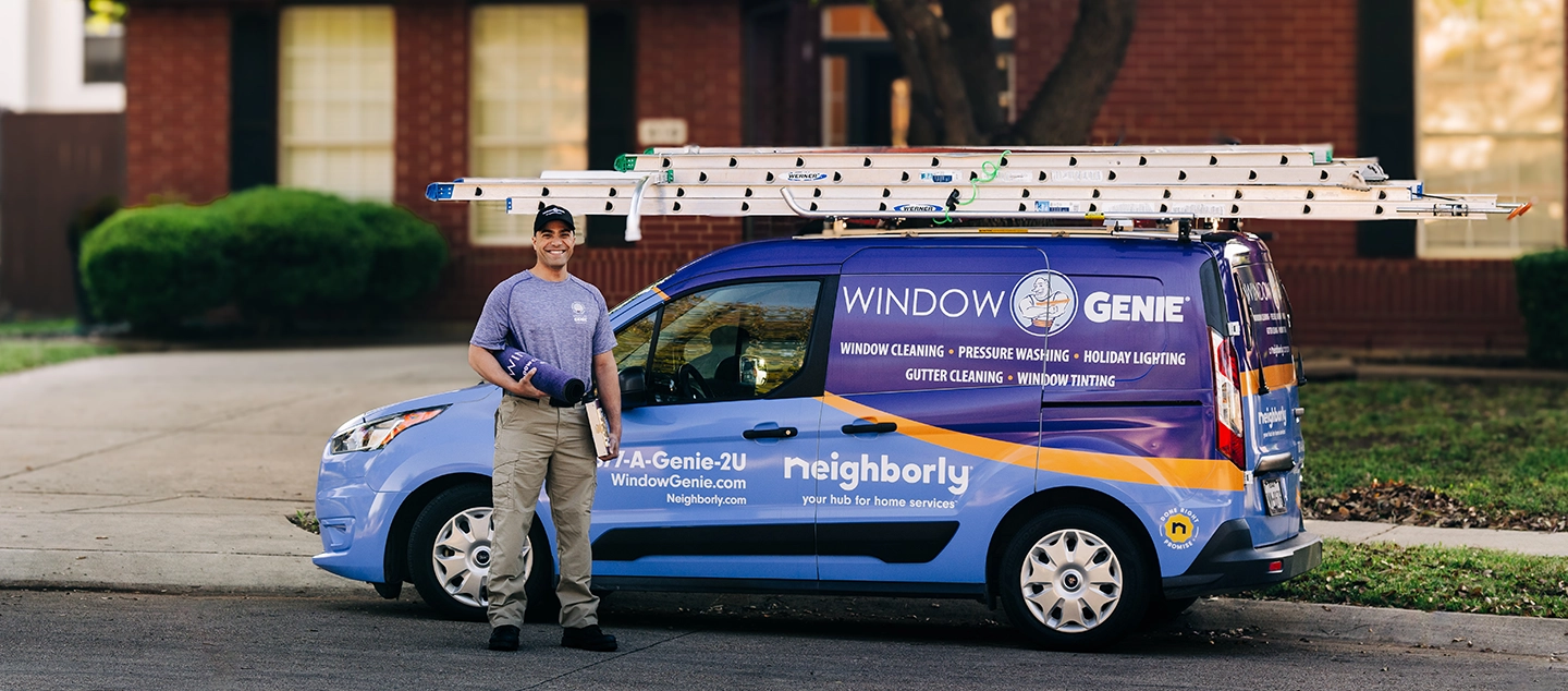 Parked Window Genie van