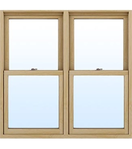  Window Genie two single double hung windows.