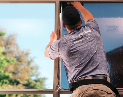 Window Genie professional applying window film