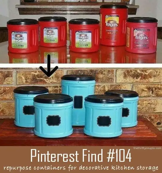 old coffee cans turned into paint cans