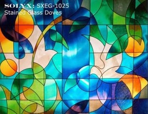 Stained glass window film.