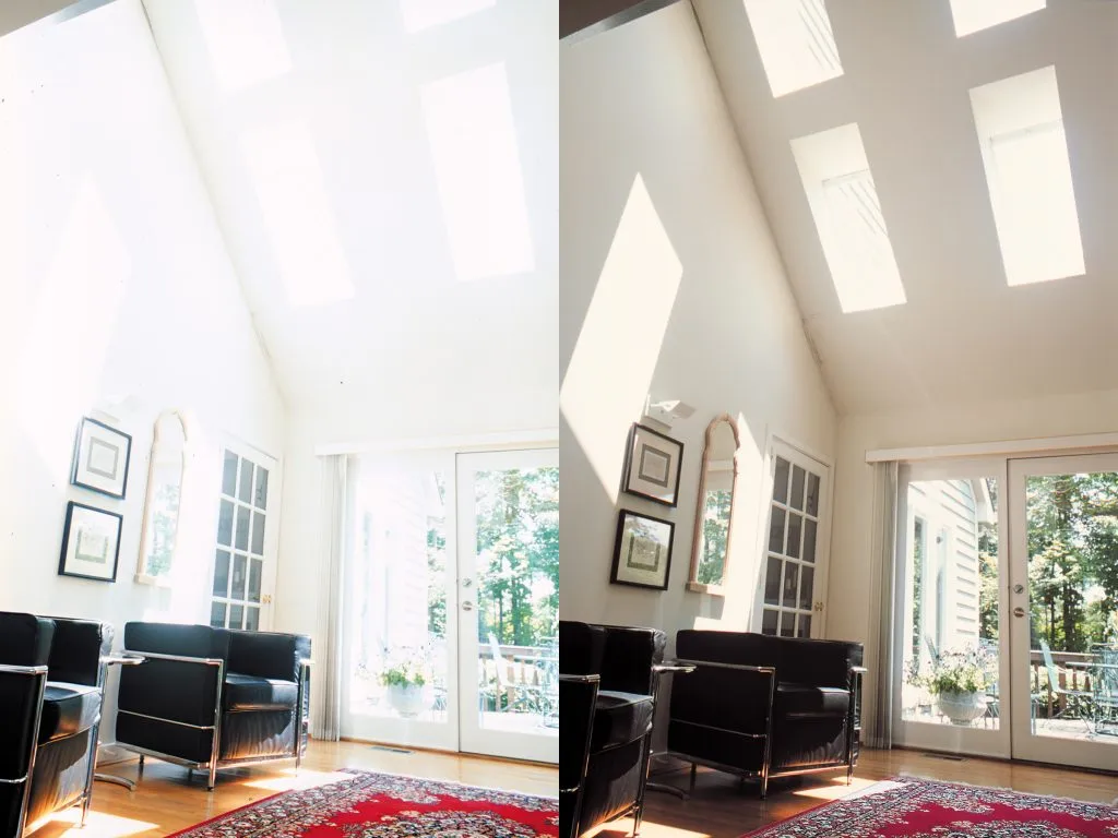 before and after window film
